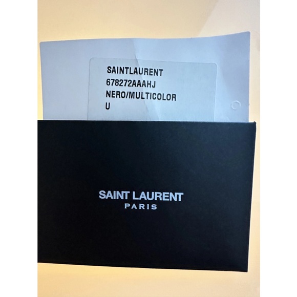 Saint Laurent compact leather wallet - FLORAL - EUC - Picture 3 of 11